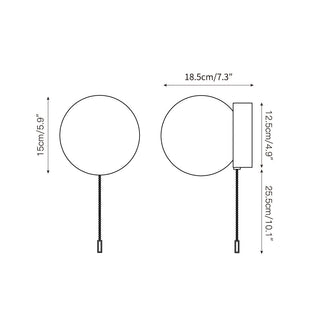 Aurlirira Applique Murale Moderne Minimaliste En Métal Et Verre
