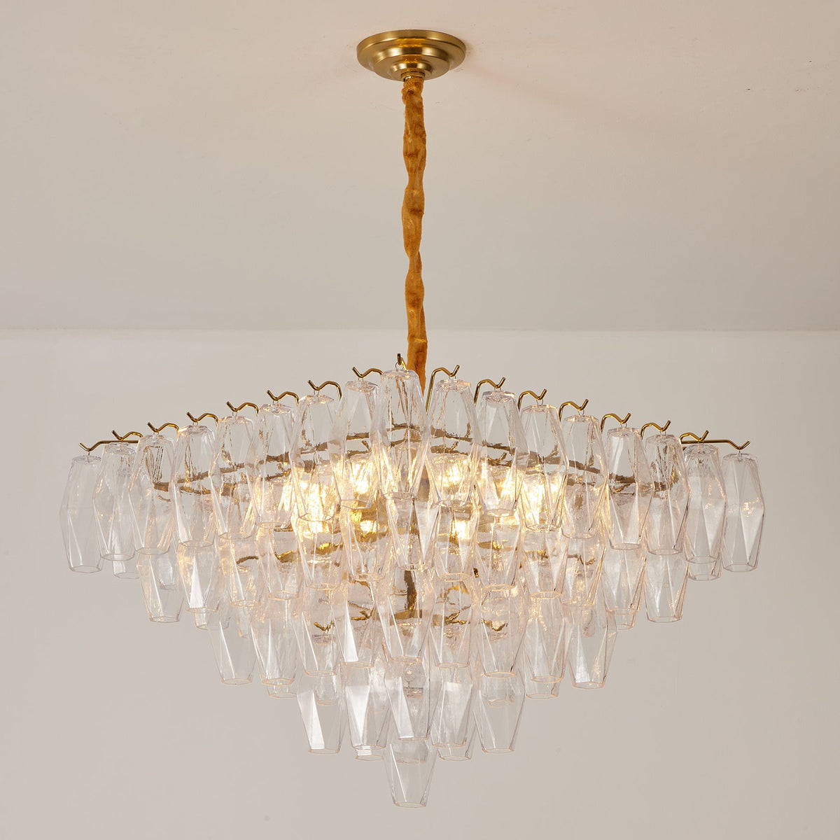 The smaller size option of the chandelier.