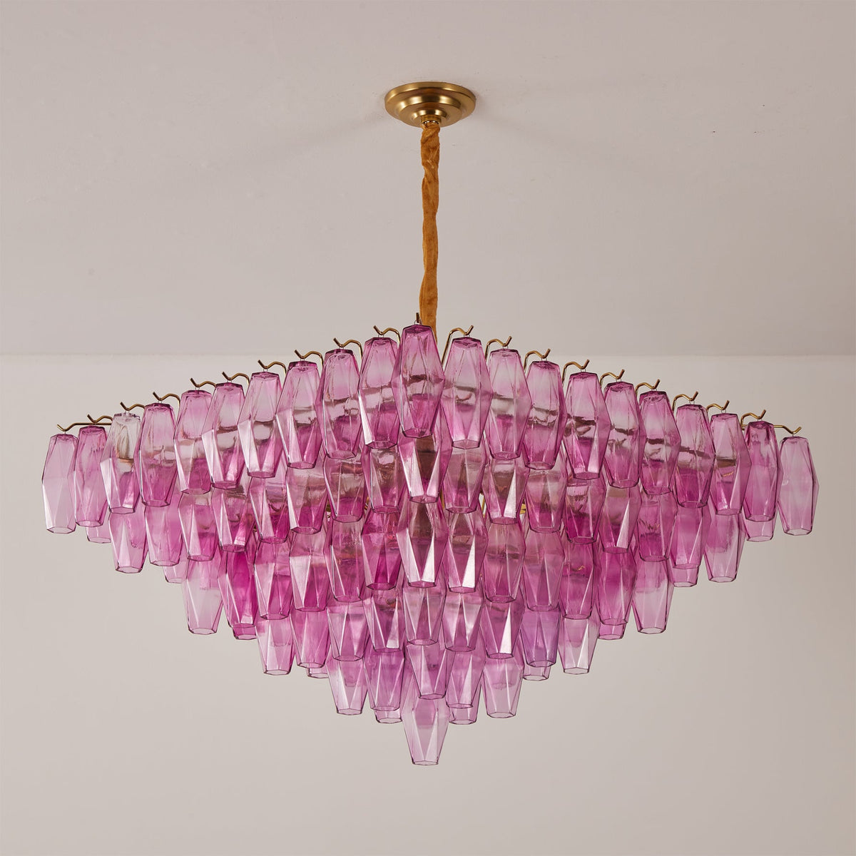 The chandelier in a luxury hospitality lounge.