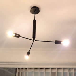 Mysolisra Lustre Moderne Minimaliste En Métal De Style Métro