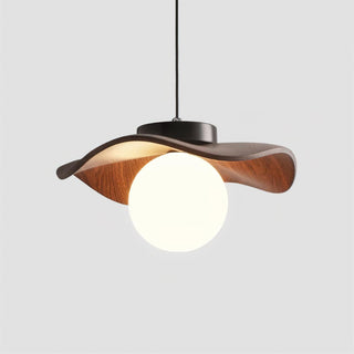 Suspension Verre Ondulé Ombre Sculptural Minimaliste Accent-Luire