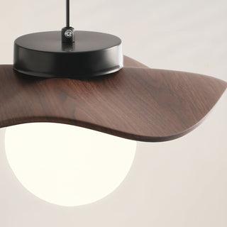 Suspension Verre Ondulé Ombre Sculptural Minimaliste Accent-Luire