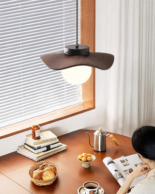 Suspension Verre Ondulé Ombre Sculptural Minimaliste Accent-Luire