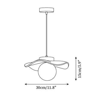 Suspension Verre Ondulé Ombre Sculptural Minimaliste Accent-Luire