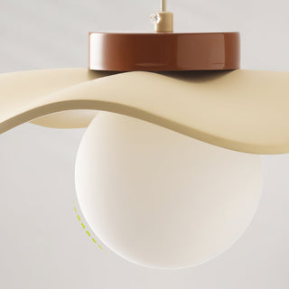 Suspension Verre Ondulé Ombre Sculptural Minimaliste Accent-Luire