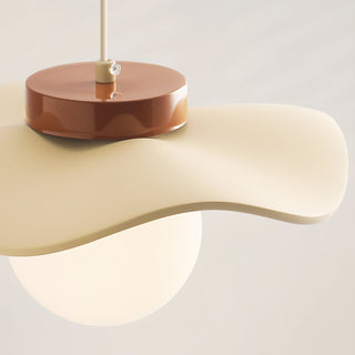 Suspension Verre Ondulé Ombre Sculptural Minimaliste Accent-Luire