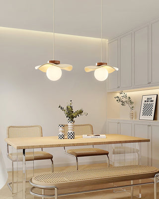 Suspension Verre Ondulé Ombre Sculptural Minimaliste Accent-Luire