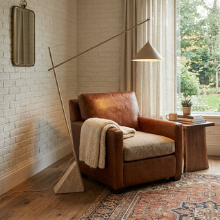 Valorielle Lampadaire en Travertin Beige