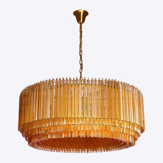 Aurora Lustre en Verre Ambre Tambour