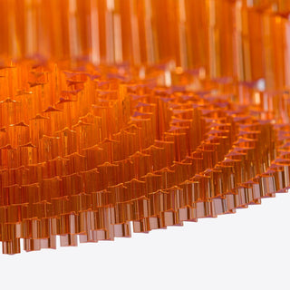 Aurora Lustre en Verre Ambre Tambour