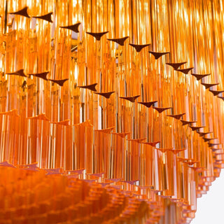 Aurora Lustre en Verre Ambre Tambour