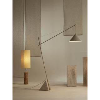 Valorielle Lampadaire en Travertin Beige