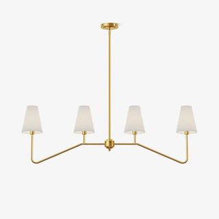 Lustra Lustre Laiton Courbé Beige Linéaire