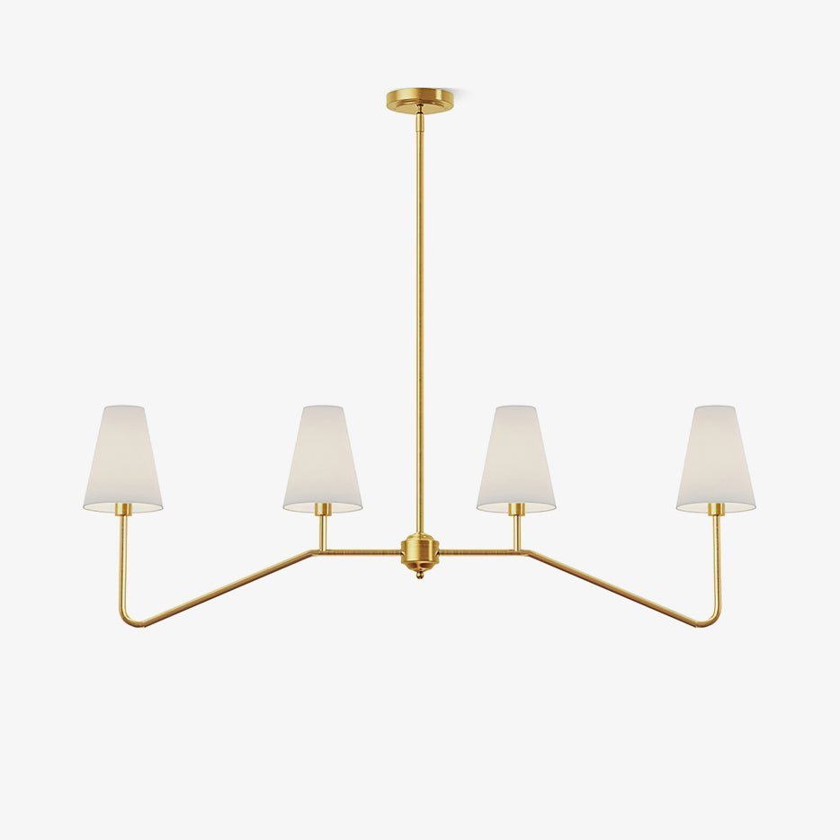 Iselaria Lustre Laiton Courbé Beige Linéaire