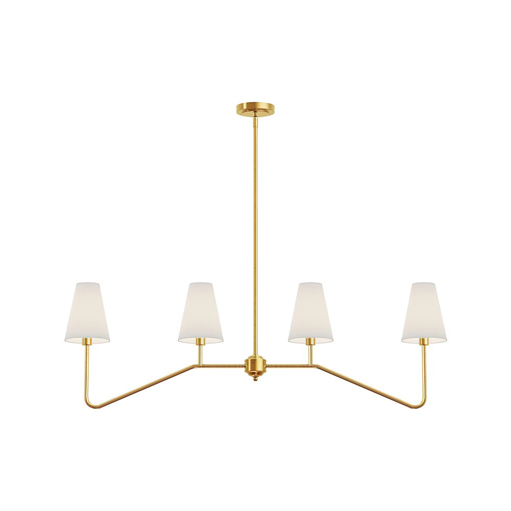 Iselaria Lustre Laiton Courbé Beige Linéaire