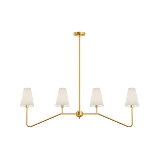 Lustra Lustre Laiton Courbé Beige Linéaire
