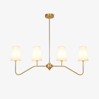 Lustra Lustre Laiton Courbé Beige Linéaire