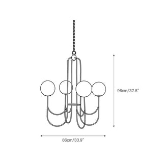 Mjolkuvyi Lustre En Métal Et Verre Minimaliste Moderne