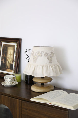 Grape Embroidery Table Lamp-Neutral Decor