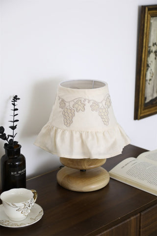Grape Embroidery Table Lamp-Neutral Decor