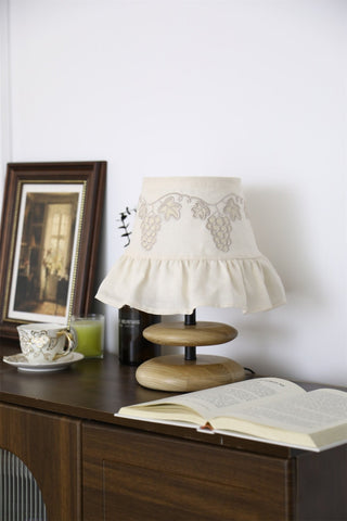 Grape Embroidery Table Lamp-Neutral Decor