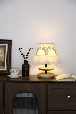 Grape Embroidery Table Lamp-Neutral Decor