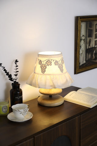 Grape Embroidery Table Lamp-Neutral Decor