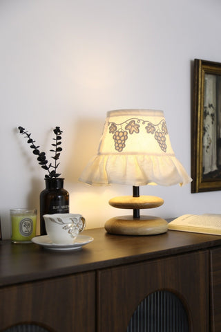 Grape Embroidery Table Lamp-Neutral Decor