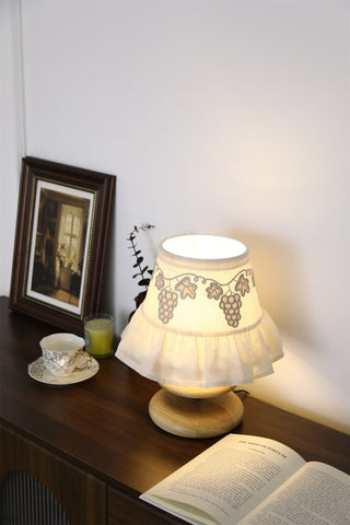 Grape Embroidery Table Lamp-Neutral Decor