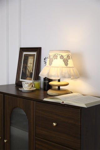 Grape Embroidery Table Lamp-Neutral Decor