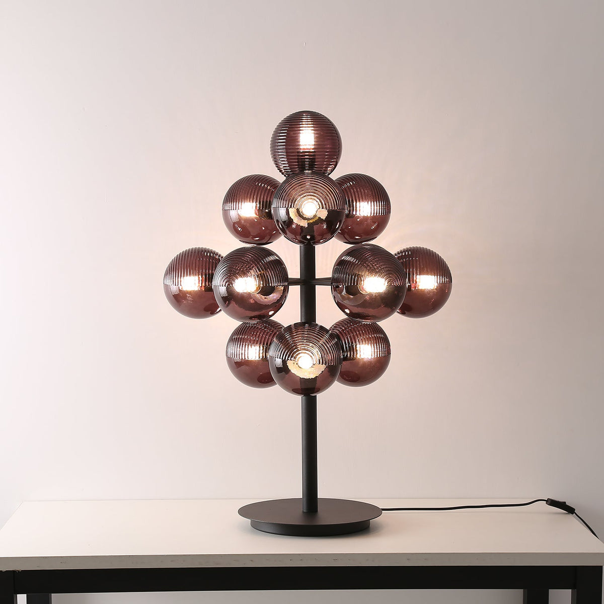 Wesley Lampe de Table Moderne en Verre