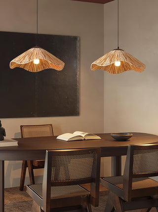Firan Lampe suspendue bohème en paille