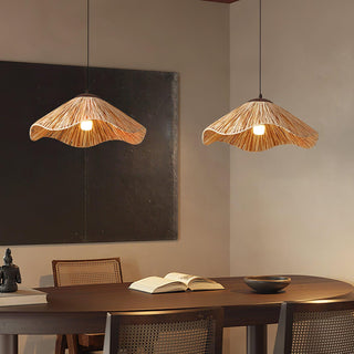 Firan Lampe suspendue bohème en paille