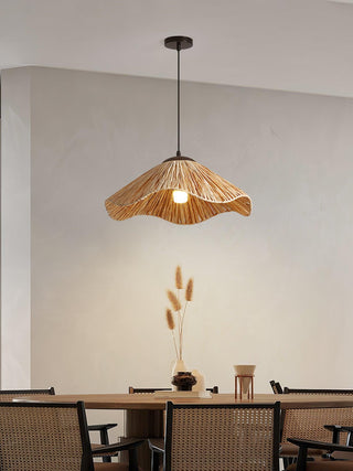 Firan Lampe suspendue bohème en paille