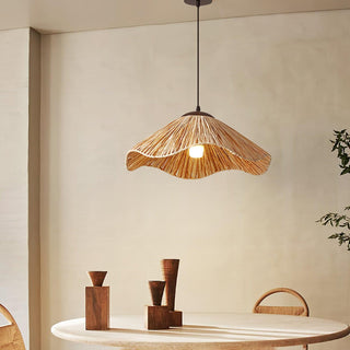 Firan Lampe suspendue bohème en paille