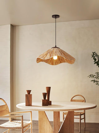 Firan Lampe suspendue bohème en paille