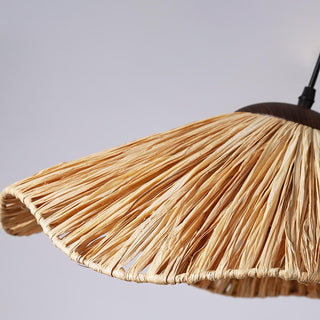 Firan Lampe suspendue bohème en paille