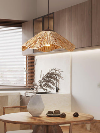 Firan Lampe suspendue bohème en paille
