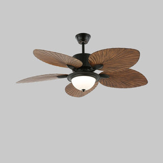 Plafonnier ventilateur Virel en bois tropical