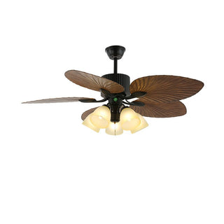 Plafonnier ventilateur Virel en bois tropical