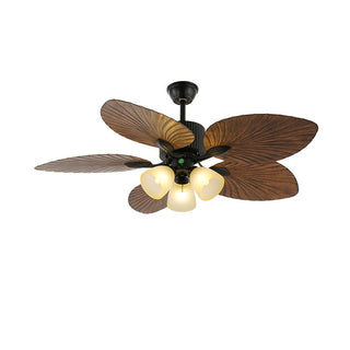 Plafonnier ventilateur Virel en bois tropical
