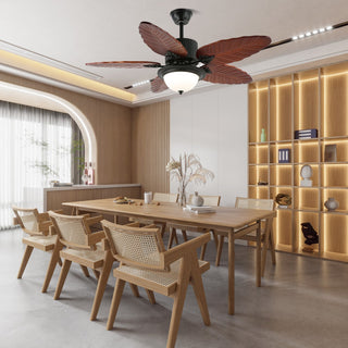 Ventilateur de Plafond Alistair avec Lumière et Pales en Bois
