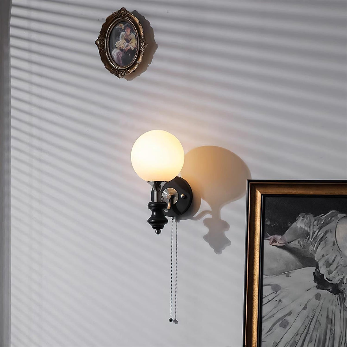 Duvin Frosted Glass Vintage Wall Lamp-Neutral Decor