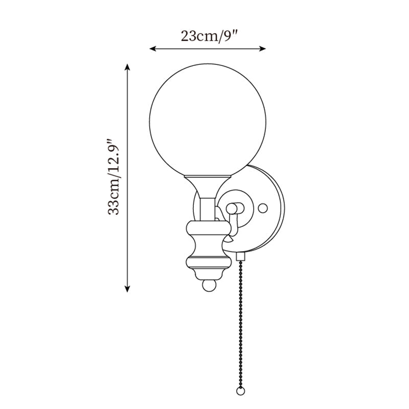 Duvin Frosted Glass Vintage Wall Lamp-Neutral Decor