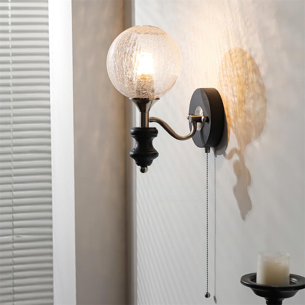 Duvin Frosted Glass Vintage Wall Lamp-Neutral Decor
