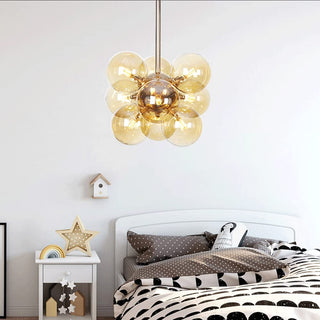 Valentina Minimalisme Rond Suspension Métal/Verre Chambre à coucher