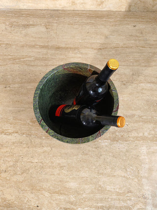Flima Bol Décoratif Sculptural Intérieur en Marbre Vert Élégant