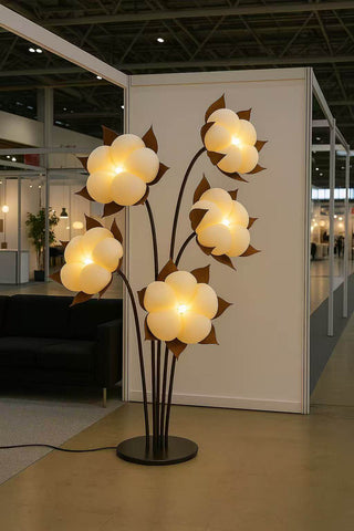 Green Blossom Floor Lamp-Neutral Decor