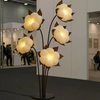 Green Blossom Floor Lamp-Neutral Decor