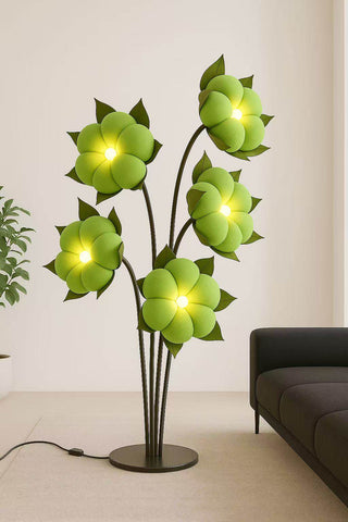 Green Blossom Floor Lamp-Neutral Decor